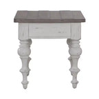 Living Room End Table -White & Tobacco