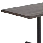 Bennett Rectangular Solid Wood Dining Table with Cast Iron X-Base