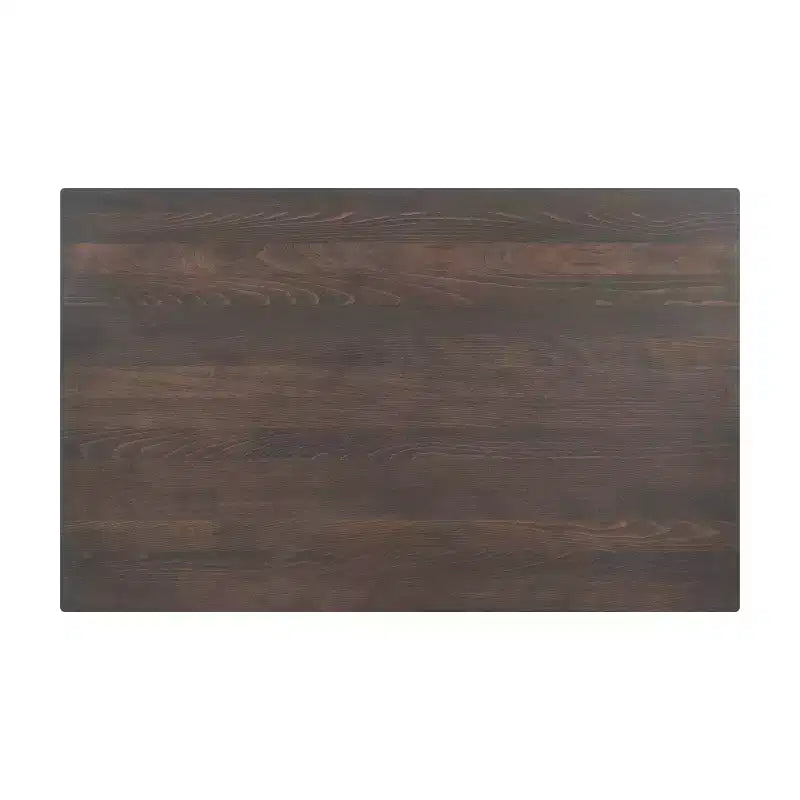 Bennett Rectangular Solid Wood Dining Table with Cast Iron X-Base