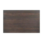 Bennett Rectangular Solid Wood Dining Table with Cast Iron X-Base