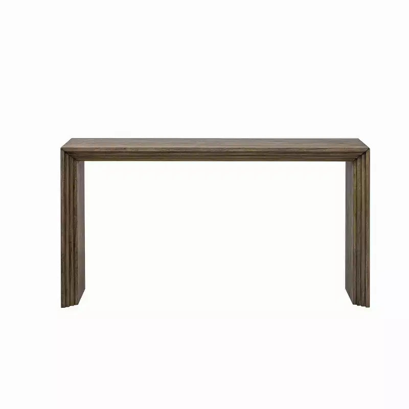 Modern Paulownia Wood Veneer Entryway Console Table, 59" Wide
