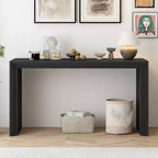 Modern Paulownia Wood Veneer Entryway Console Table, 59" Wide