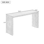 Modern Paulownia Wood Veneer Entryway Console Table, 59" Wide