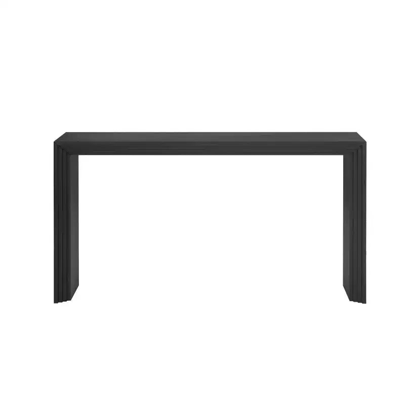 Modern Paulownia Wood Veneer Entryway Console Table, 59" Wide