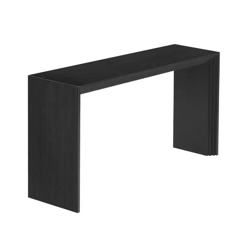 Modern Paulownia Wood Veneer Entryway Console Table, 59" Wide