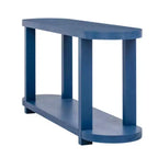 Modern Ash Veneer Console Table with Bottom Shelf, 63" Wide