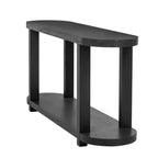 Modern Ash Veneer Console Table with Bottom Shelf, 63" Wide