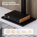 Floor TV Stand with Height Adjustment & AV Shelf for 32-70" TVs