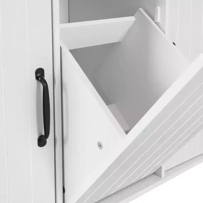 Isola cucina su ruote con spazio porta sacchetto della spazzatura, piano ribaltabile e ripiano regolabile