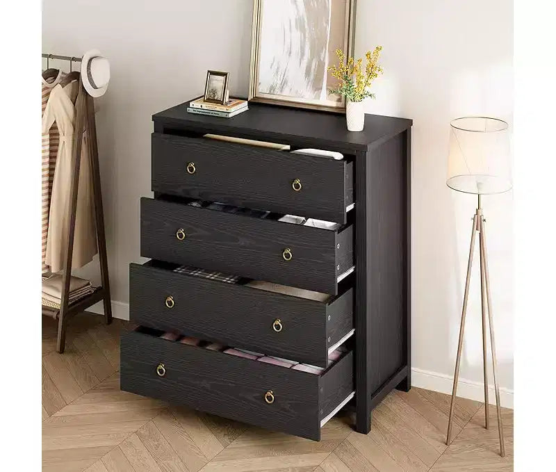4-Drawer Tall Dresser for Bedroom, Closet & Living Room Storage