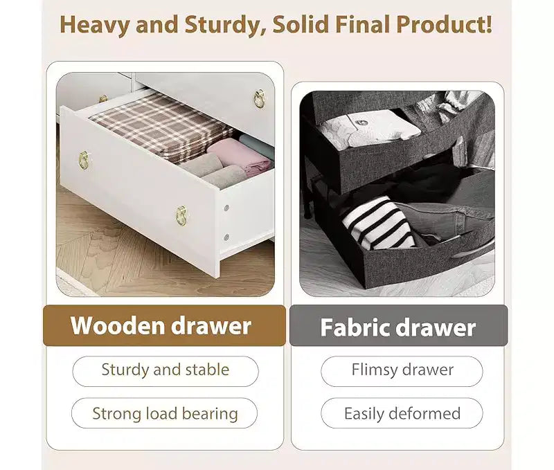 4-Drawer Tall Dresser for Bedroom, Closet & Living Room Storage