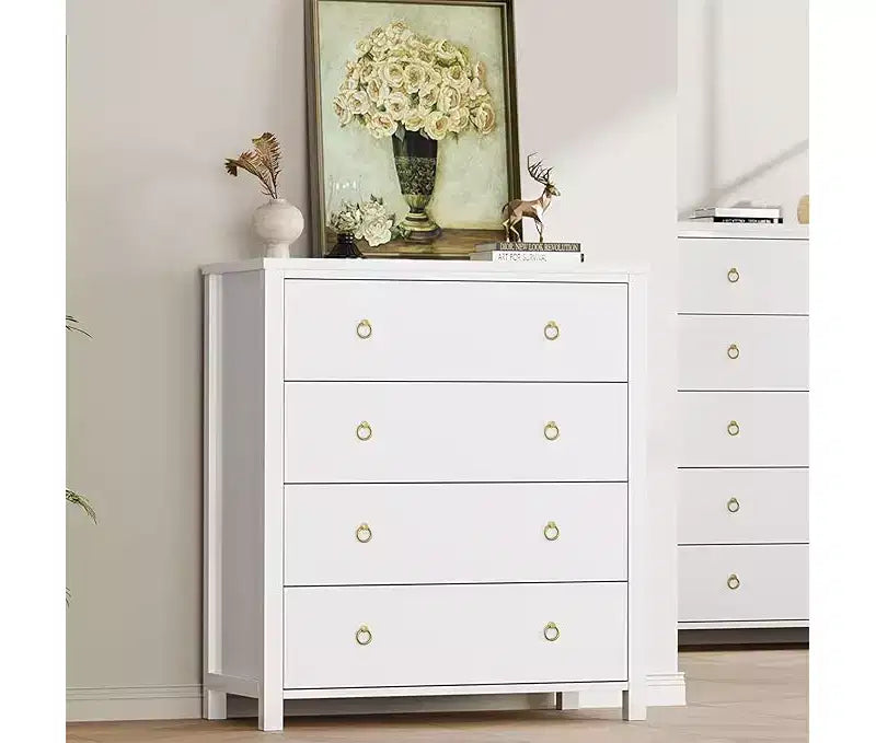 4-Drawer Tall Dresser for Bedroom, Closet & Living Room Storage