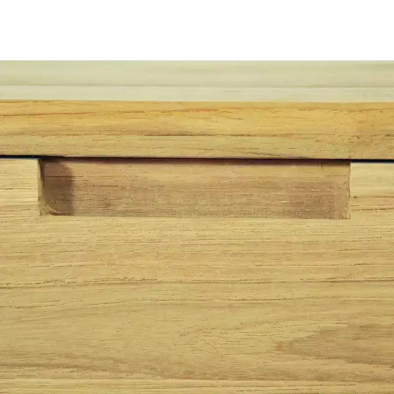 31.5" Square Solid Recycled Teak Coffee Table with 2 Drawers