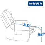 Power Lift Recliner Chair with Heat, Massage & Dual Motor, Faux Leather, Brown
