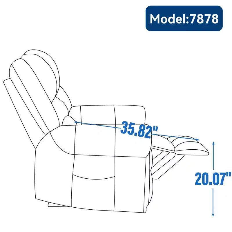 Power Lift Recliner Chair with Heat, Massage & Dual Motor, Faux Leather, Brown