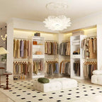 8FT Closet Organizer System with Extendable Hanging Rod & Drawer, MDF