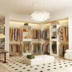 8FT Closet Organizer System with Extendable Hanging Rod & Drawer, MDF
