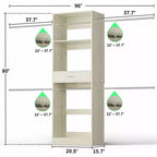 8FT Closet Organizer System with Extendable Hanging Rod & Drawer, MDF