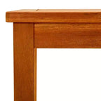 Solid Acacia Wood Outdoor Coffee Table with Slatted Top, 35.4"x19.7"