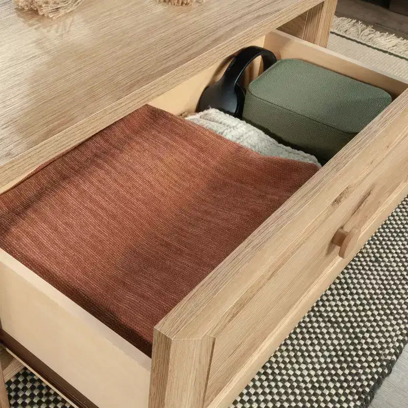 Farmhouse Lift-Top Coffee Table with Hidden Storage & Drawer