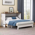 Modern Murphy Bed Chest with Charging Station & Storage Drawer