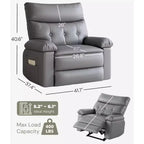 27" Oversized Manual Recliner Chair with Lumbar & Arm Support for Living Room & Bedroom