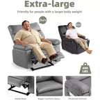 27" Oversized Manual Recliner Chair with Lumbar & Arm Support for Living Room & Bedroom