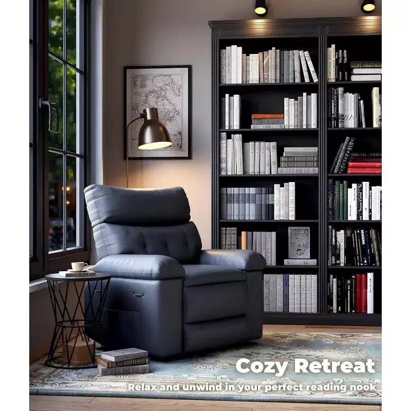 27" Oversized Manual Recliner Chair with Lumbar & Arm Support for Living Room & Bedroom