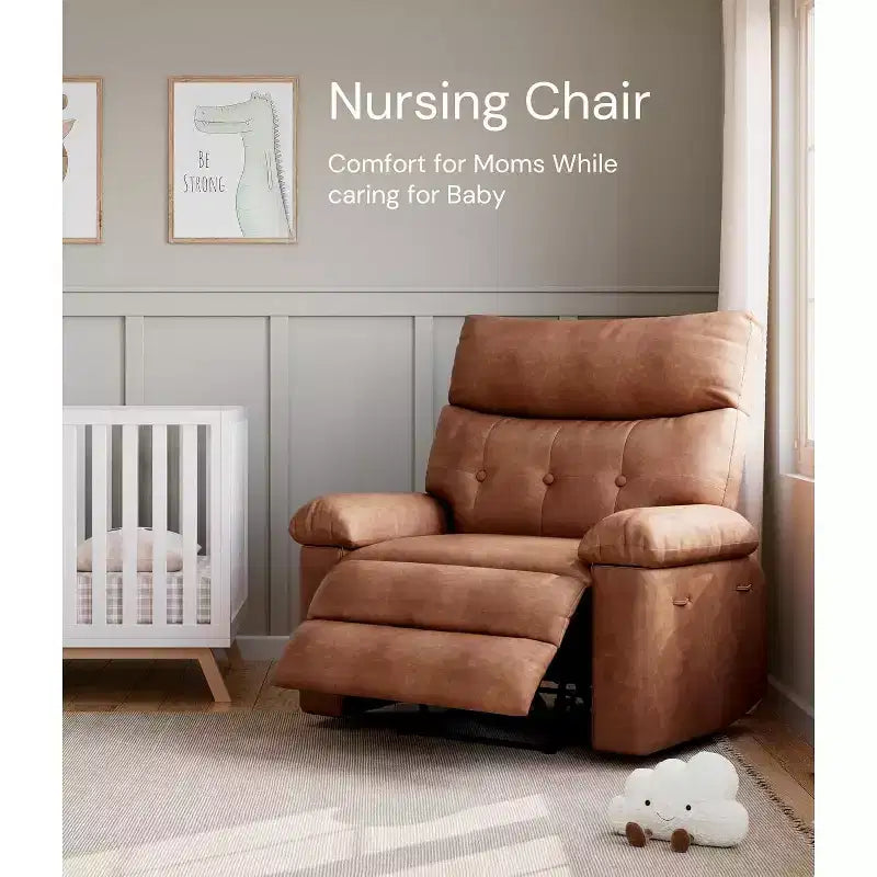 27" Oversized Manual Recliner Chair with Lumbar & Arm Support for Living Room & Bedroom