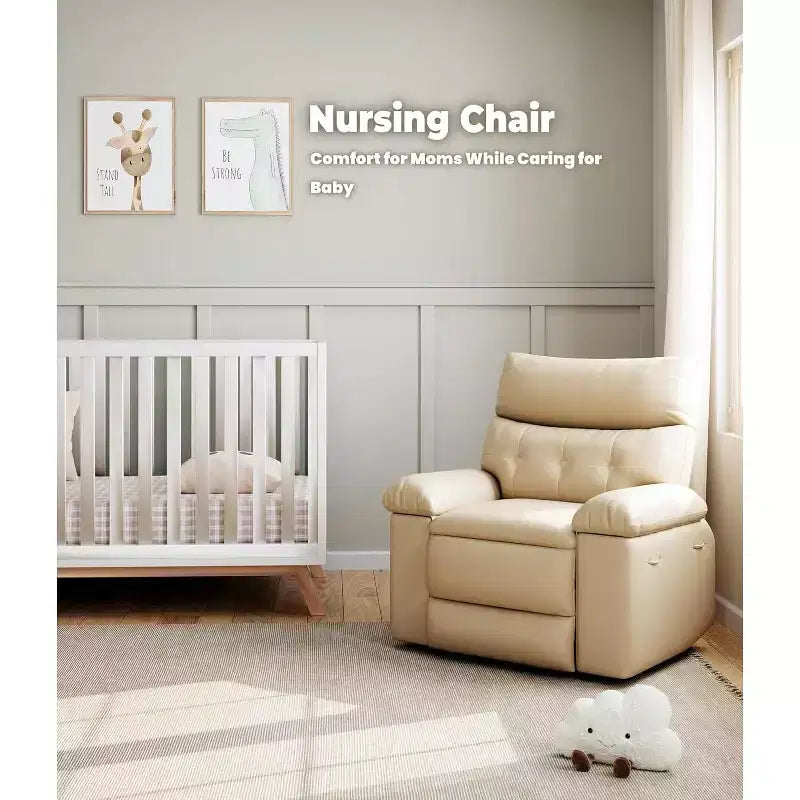 27" Oversized Manual Recliner Chair with Lumbar & Arm Support for Living Room & Bedroom