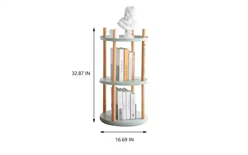 Rotating Adjustable Bookshelves, Multifunctional Standing Storage Bookshelf, Blue
