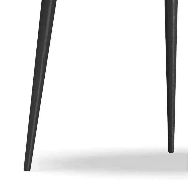 Round Solid Acacia Wood Coffee Table, Cognac, Flared Metal Legs, 30"