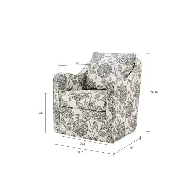 Mitchell Wide Seat Swivel Armchair