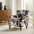 Traditional Floral Wingback Armchair with Nailhead Trim