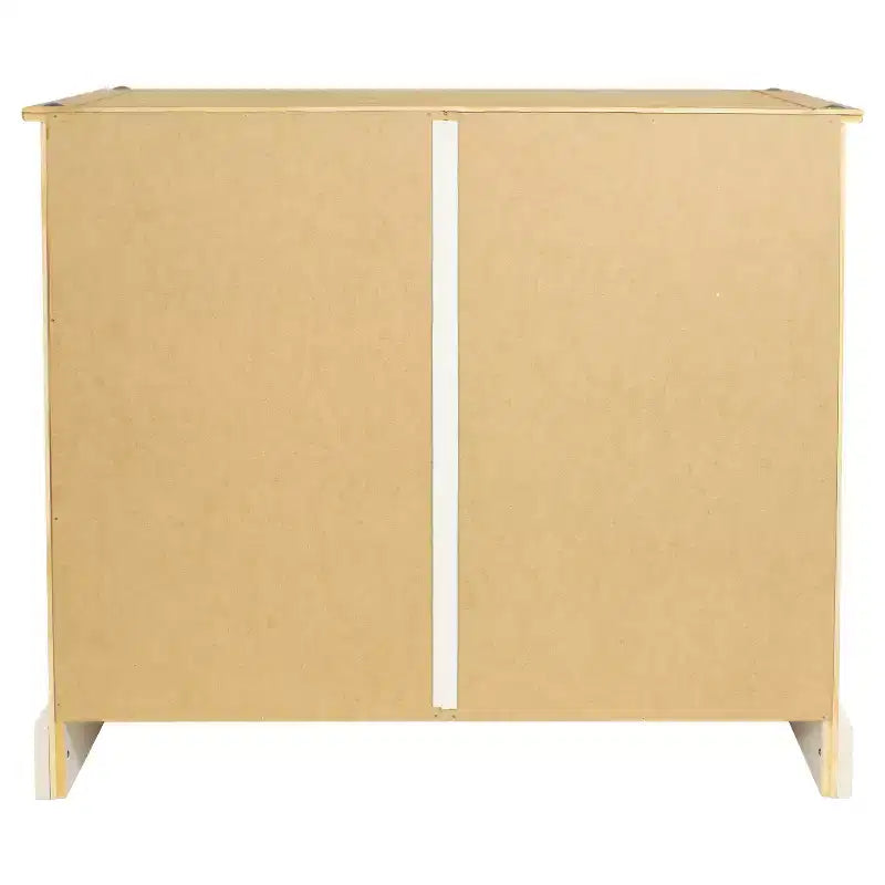 Kitchen Sideboard Cabinet with 2 Drawers & 2 Doors, Solid Pine, White