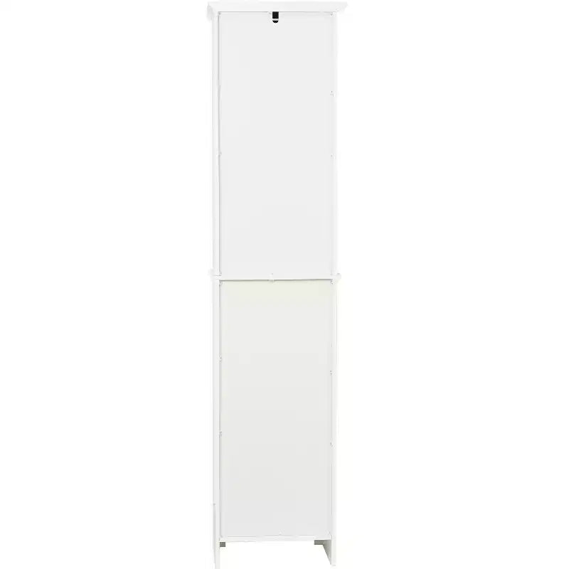 Armadio alto da bagno in MDF bianco da 67 pollici