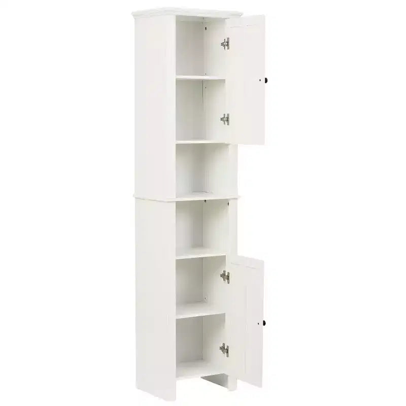 Armadio alto da bagno in MDF bianco da 67 pollici