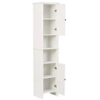 Armadio alto da bagno in MDF bianco da 67 pollici