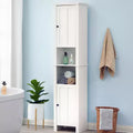 Armadio alto da bagno in MDF bianco da 67 pollici