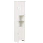 Armadio alto da bagno in MDF bianco da 67 pollici