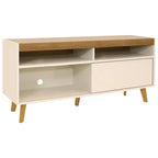 Mid-Century Modern TV Stand Console with Storage Cabinet and Shelves for 58" TV