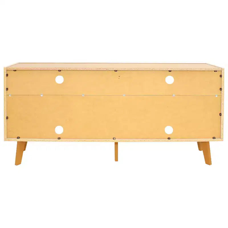 Mid-Century Modern TV Stand Console with Storage Cabinet and Shelves for 58" TV