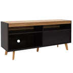 Mid-Century Modern TV Stand Console with Storage Cabinet and Shelves for 58" TV