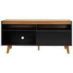 Mid-Century Modern TV Stand Console with Storage Cabinet and Shelves for 58" TV
