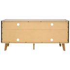 Mid-Century Modern TV Stand Console with Storage Cabinet and Shelves for 58" TV