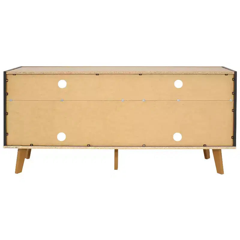 Mid-Century Modern TV Stand Console with Storage Cabinet and Shelves for 58" TV