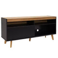 Mid-Century Modern TV Stand Console with Storage Cabinet and Shelves for 58" TV