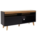 Mid-Century Modern TV Stand Console with Storage Cabinet and Shelves for 58" TV